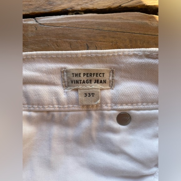 Madewell Perfect Vintage Jean in Tile White Size 33 Tall Excellent Condition - Picture 3 of 15